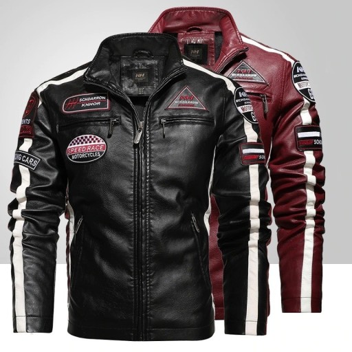 Herren-Motorradjacke aus Leder