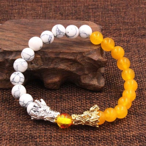 Herren-Perlenarmband mit Drachen