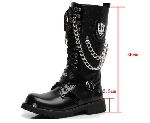 Herren-Punk-Schuhe mit Kette