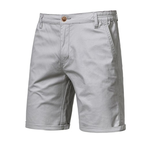 Herren-Shorts aus Baumwolle mit elastischem Bund Lässige Shorts aus 100 % Baumwolle mit Taschen Bequeme Freizeitshorts für den Sommer in der Stadt und zu Hause