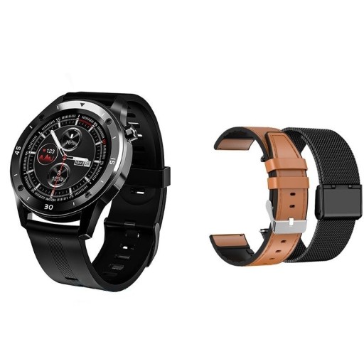 Herren-Smartwatch mit 2 austauschbaren Armbändern