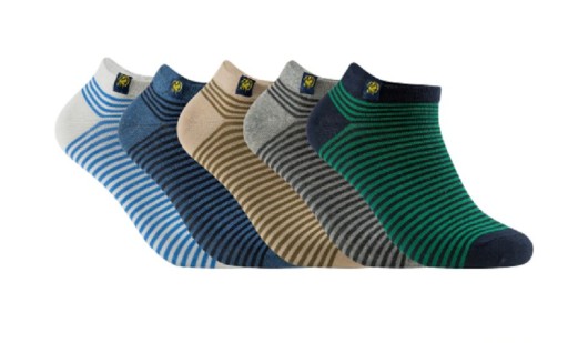 Herren-Socken mit Streifen – 5 Paar A1481