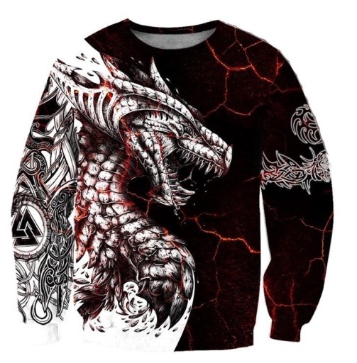 Herren-Sweatshirt mit Drachen