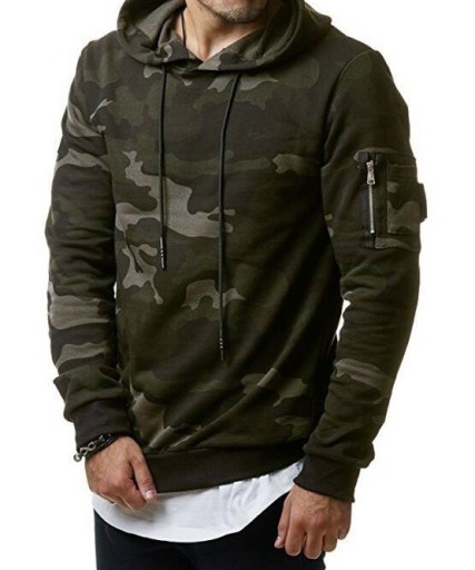 Herren-Sweatshirt mit Militärmuster J1436