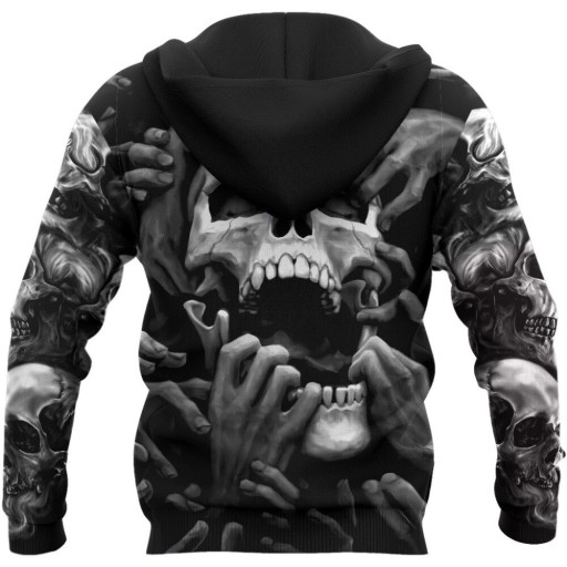 Herren-Sweatshirt mit Totenkopf-Aufdruck F99