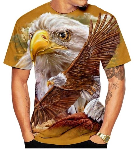 Herren-T-Shirt mit Adler-Aufdruck T2186