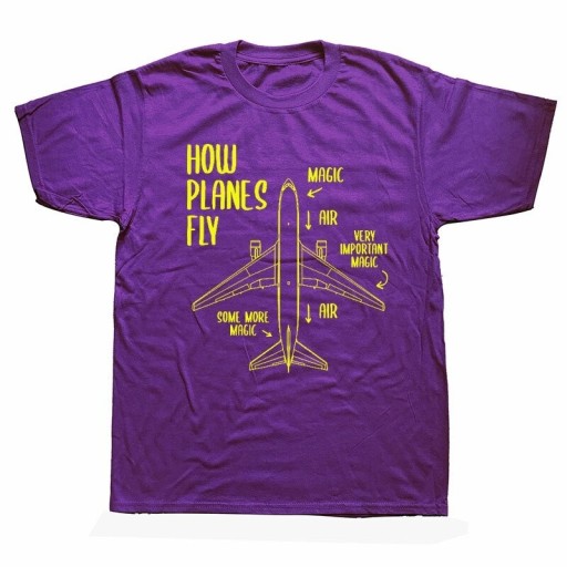 Herren-T-Shirt mit Flugzeugaufdruck T2203