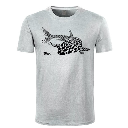 Herren-T-Shirt mit Hai T2231