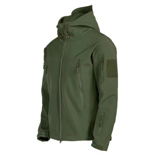 Herren Winter wasserdichte Jacke mit Kapuze und Reißverschluss mit Taschen BAUMWOLLE POLYESTER verschiedene Farben einfarbig