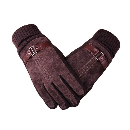 Herren-Winterhandschuhe mit Gürtel