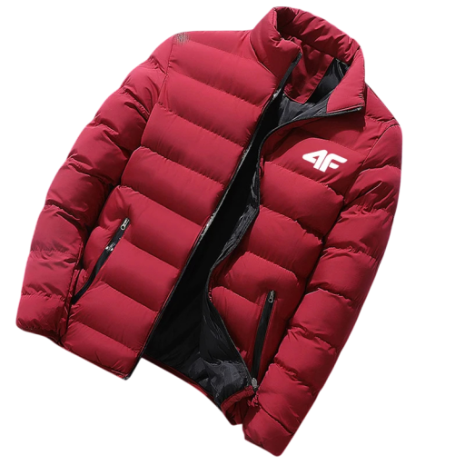 Herren Winterjacke Gesteppte warme Jacke mit Wattierung Sportjacke mit Reißverschluss Leichte Jacke mit Taschen für kaltes Wetter Stehkragen Isolierte Jacke
