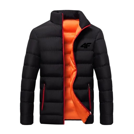 Herren Winterjacke Steppjacke mit Wattierung Warme leichte Jacke für kaltes Wetter Stehkragen Sportjacke mit Reißverschlusstaschen Wintermantel