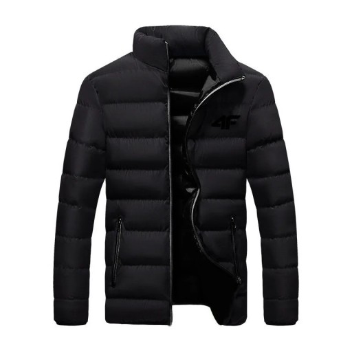 Herren Winterjacke Steppjacke mit Wattierung Warme leichte Jacke für kaltes Wetter Stehkragen Sportjacke mit Reißverschlusstaschen Wintermantel