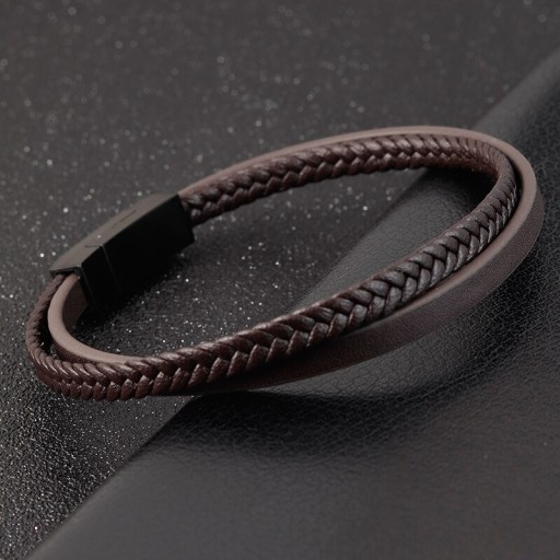 Herrenarmband aus geflochtenem Leder
