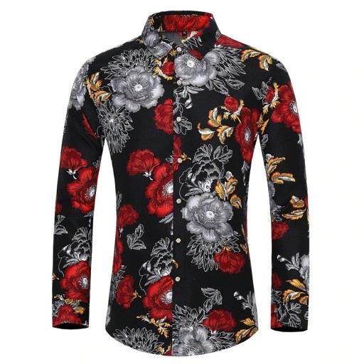 Herrenhemd mit Blumen