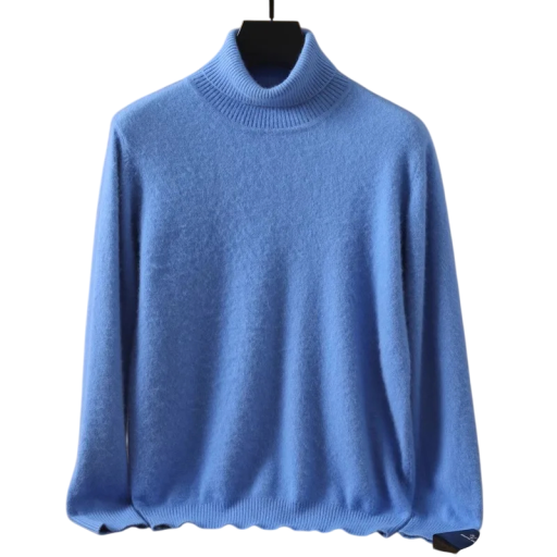 Herrenpullover aus Kaschmir mit langen Ärmeln und Rollkragen Plüsch Einfarbiger Pullover Elegante Winterbekleidung Wärmender Pullover Verschiedene Farben