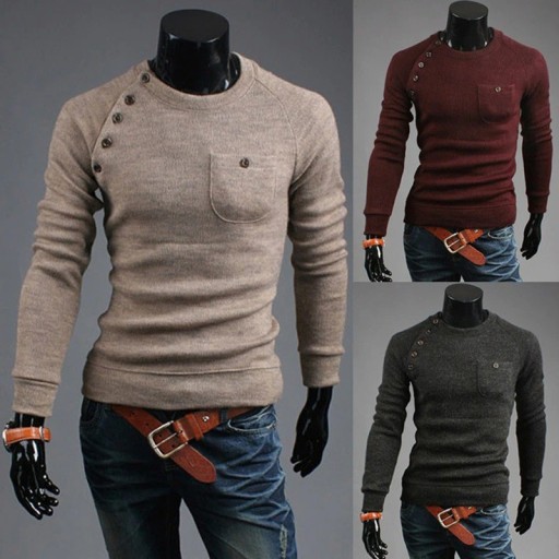 Herrenpullover mit Tasche F308