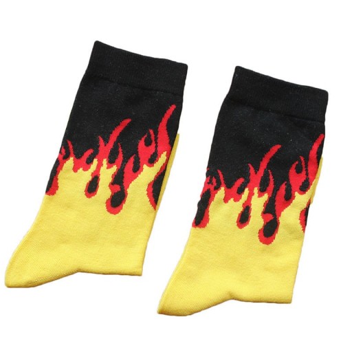 Herrensocken mit Flammen