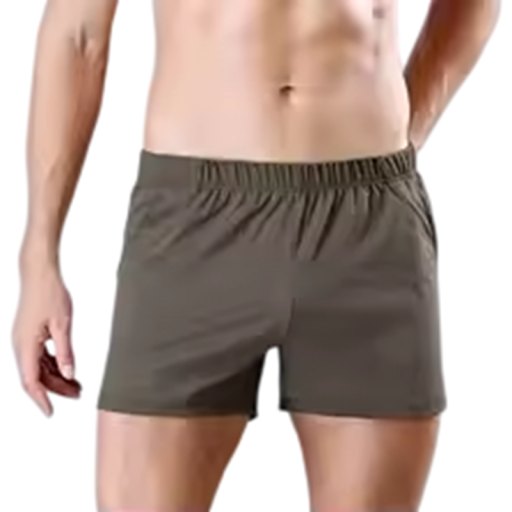 Herrepyjamas korte shorts elastisk talje bomuld elastan behageligt elastisk materiale løstsiddende snit hjemmebrug søvn