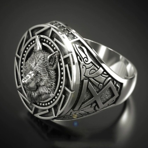 Herrering med en ulv