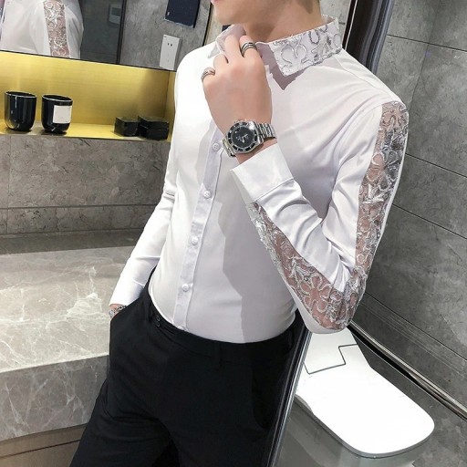 Herreskjorte med blonder