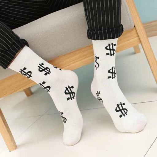 Herresokker med dollarprint
