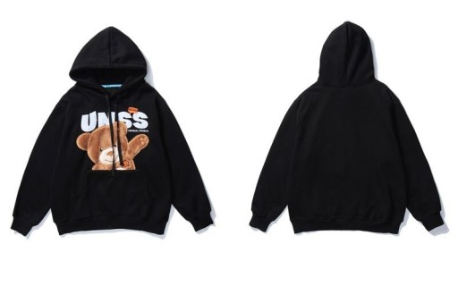 Herresweatshirt med bamse F129