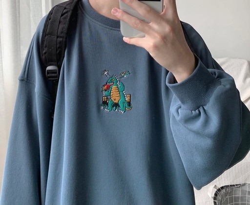 Herresweatshirt med dinosaur