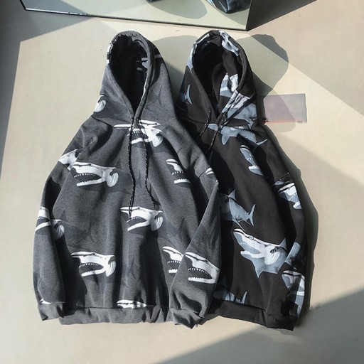 Herresweatshirt med hajer