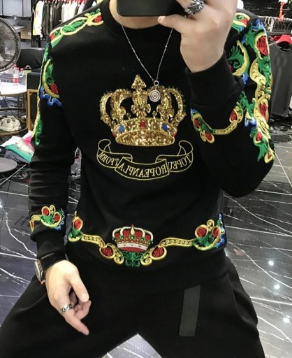 Herresweatshirt med krone