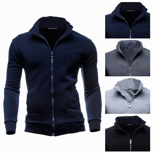 Herresweatshirt med lynlås F12