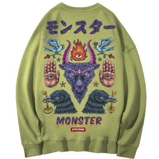 Herresweatshirt med print F133
