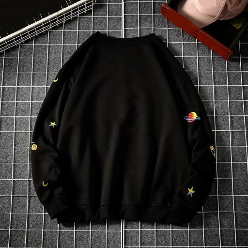 Herresweatshirt med rumprint