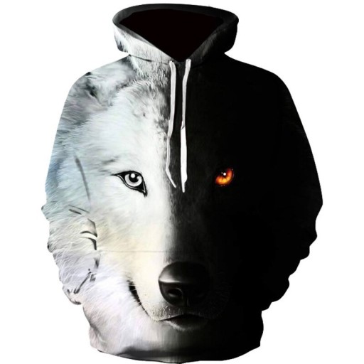 Herresweatshirt med ulv