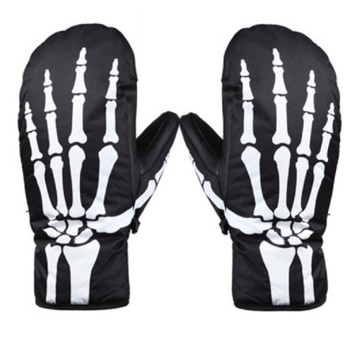 Herrevanter med skeletprint - Sort