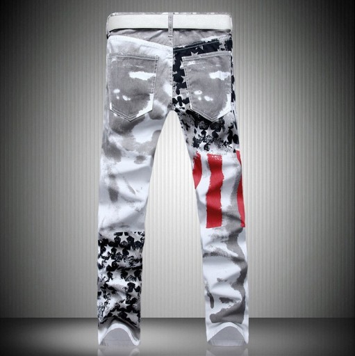 Herrjeans med amerikansk flagga