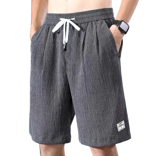 Herrshorts i siden, lösa sportshorts, avslappnade, andningsbara, smala och raka shorts för sommaren, bekväma shorts för hemma och utomhusbruk