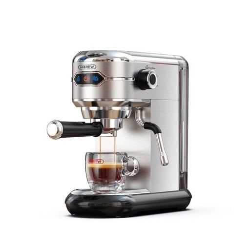 HiBREW H11 puoliautomaattinen espresso-kahvinkeitin 20 Bar ruostumattomasta teräksestä super ohut muotoilu yhteensopiva ESE POD:in ja jauhetun kahvin kanssa cappuccinolle