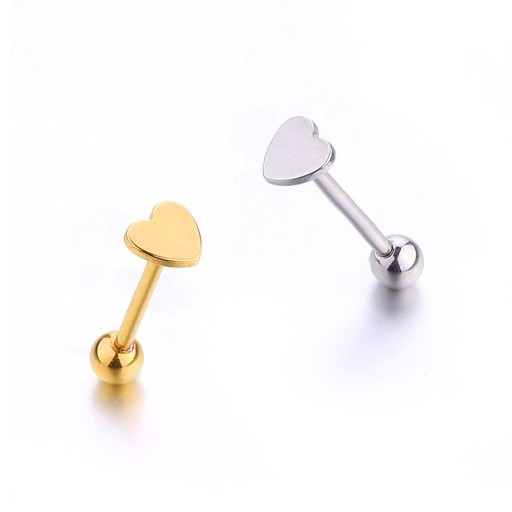 Hjärtformad tungpiercing