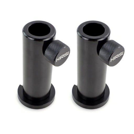 Hliníkový stojan na rybársky prút so skrutkou 2 ks sada 76 mm držiak prútu pevná konštrukcia čierny pre upevnenie prútu pri rybolove