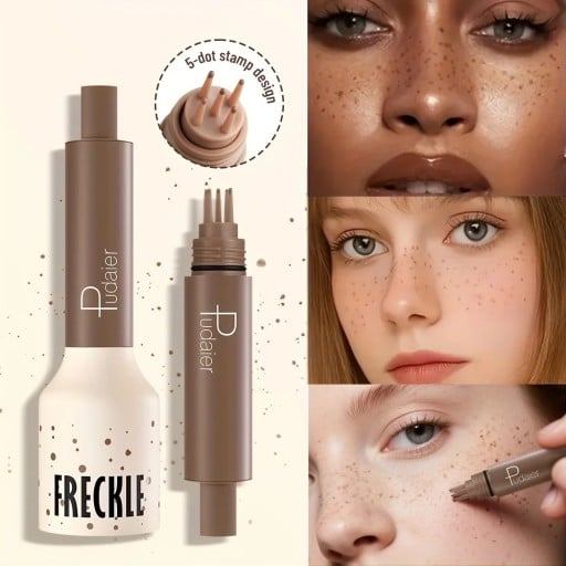 Hnedý razítkový aplikátor na pihy s 5-bodovou špičkou 1,2 ml 9,1 x 2,6 cm pre prirodzené umelé pihy a opálený vzhľad tváre