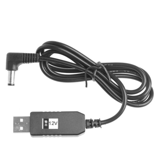 Hoekige voedingskabel DC 5.5 x 2.1 mm 1 m