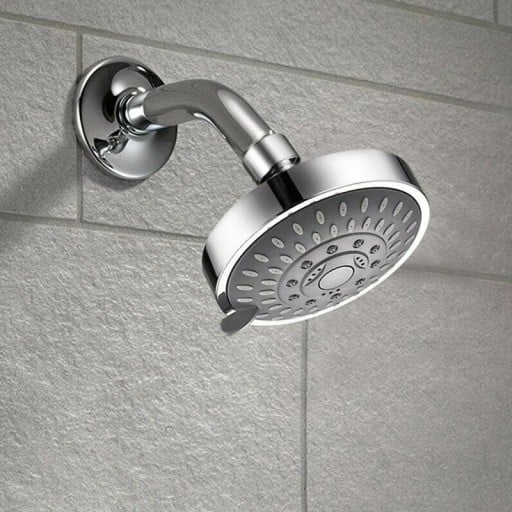 Hoge druk douchekop 5 standen diameter 10 cm materiaal ABS draaibare kogelgewricht debiet 2,5 gpm druk 80 psi chroom voor badkamer en douche