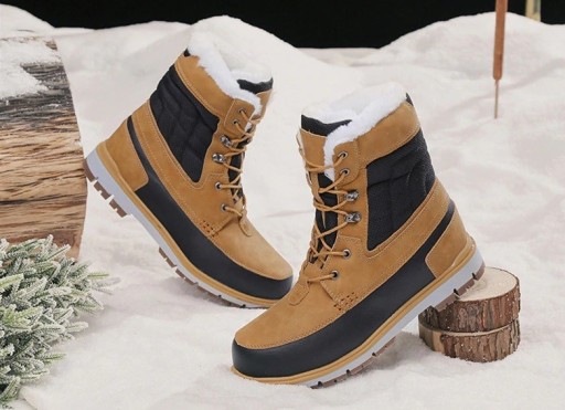 Hohe Winterstiefel für Herren mit Fell J1536