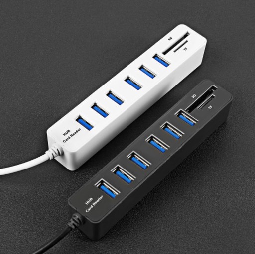 Højhastigheds USB HUB 2 i 1 SD-kortlæser J1641