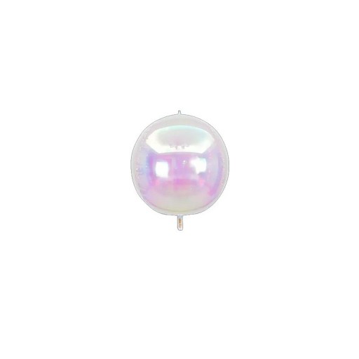 Holografický fóliový balónek kulatý lesklý dekorativní balónek 81 cm iridescentní průhledný balónek party dekorace na oslavy a výzdobu