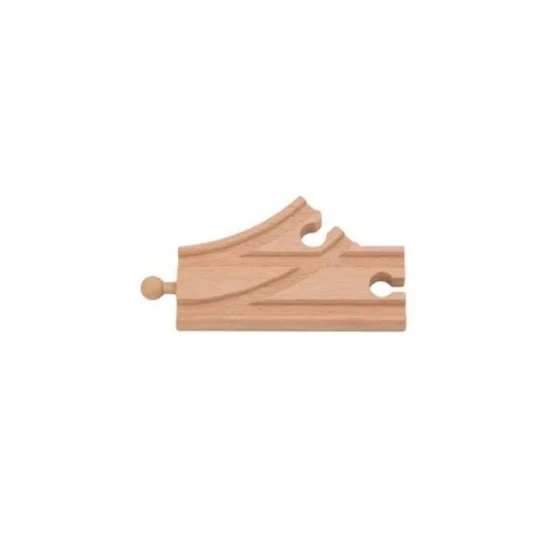 Holz kleine zweigleisige Schiene 10,8 x 6,7 x 1,2 cm Gleisaufteilung in zwei Richtungen Praktisches Verbindungsteil zur Erstellung von Zweigen der Holzbahn