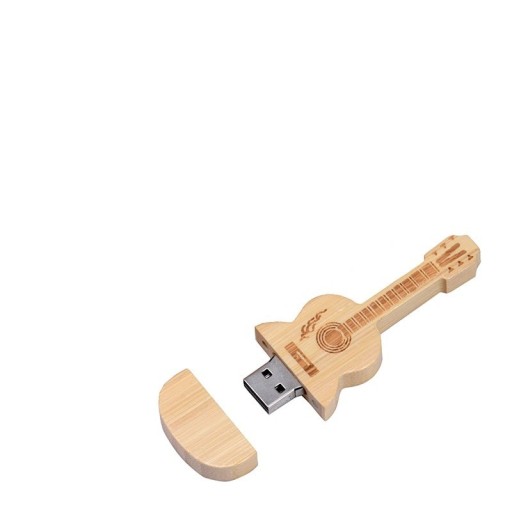 Holzgitarre mit USB-Stick