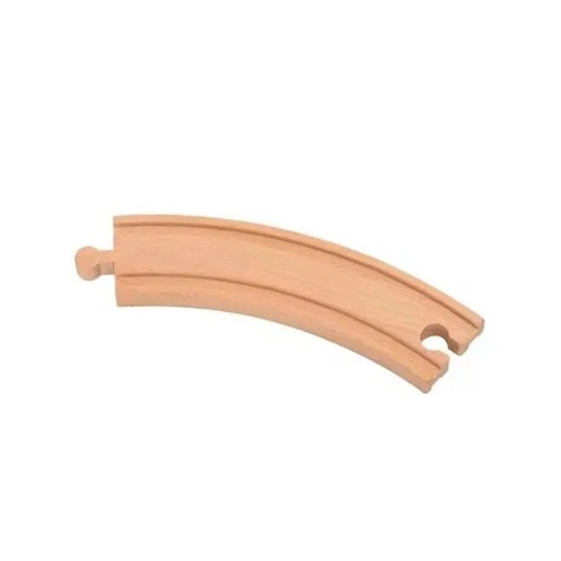 Holzschiene große Kurve 17,2 x 4 x 1,2 cm Bogen zur Erweiterung der Eisenbahn Kompatibles Teil für den Bau von Holzstrecken