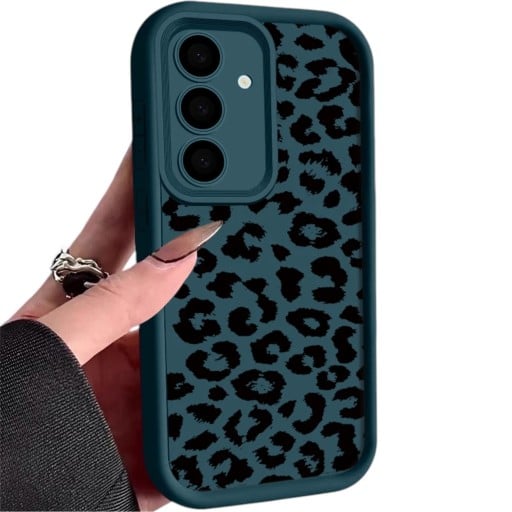 Hoofdtelefoon voor Samsung Galaxy S25 Edge met een luipaardpatroon Siliconen hoes voor Samsung S25 Edge Hoes met dierenprint Camera
